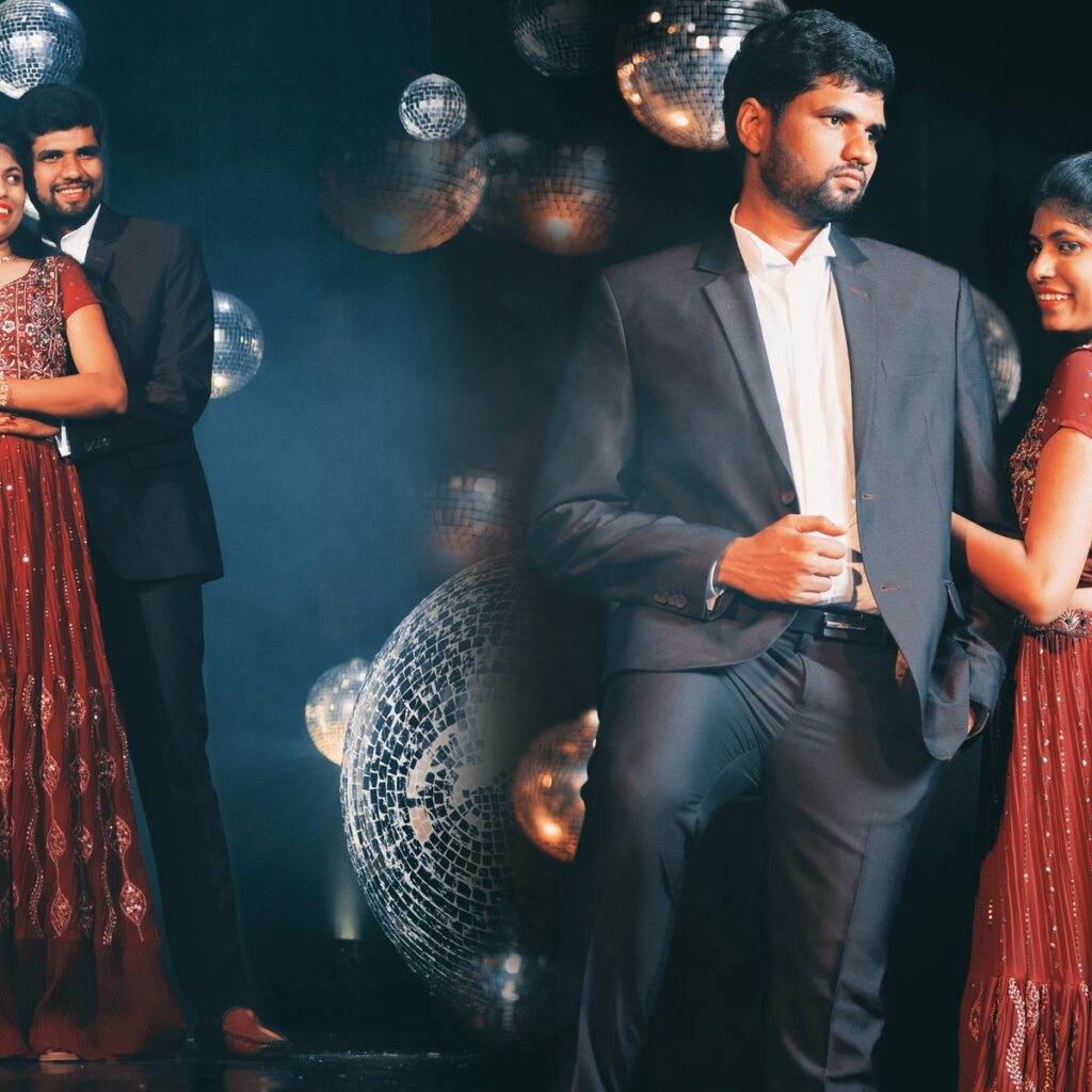 Neeraja and Narender sharing a romantic moment during their pre-wedding photoshoot.