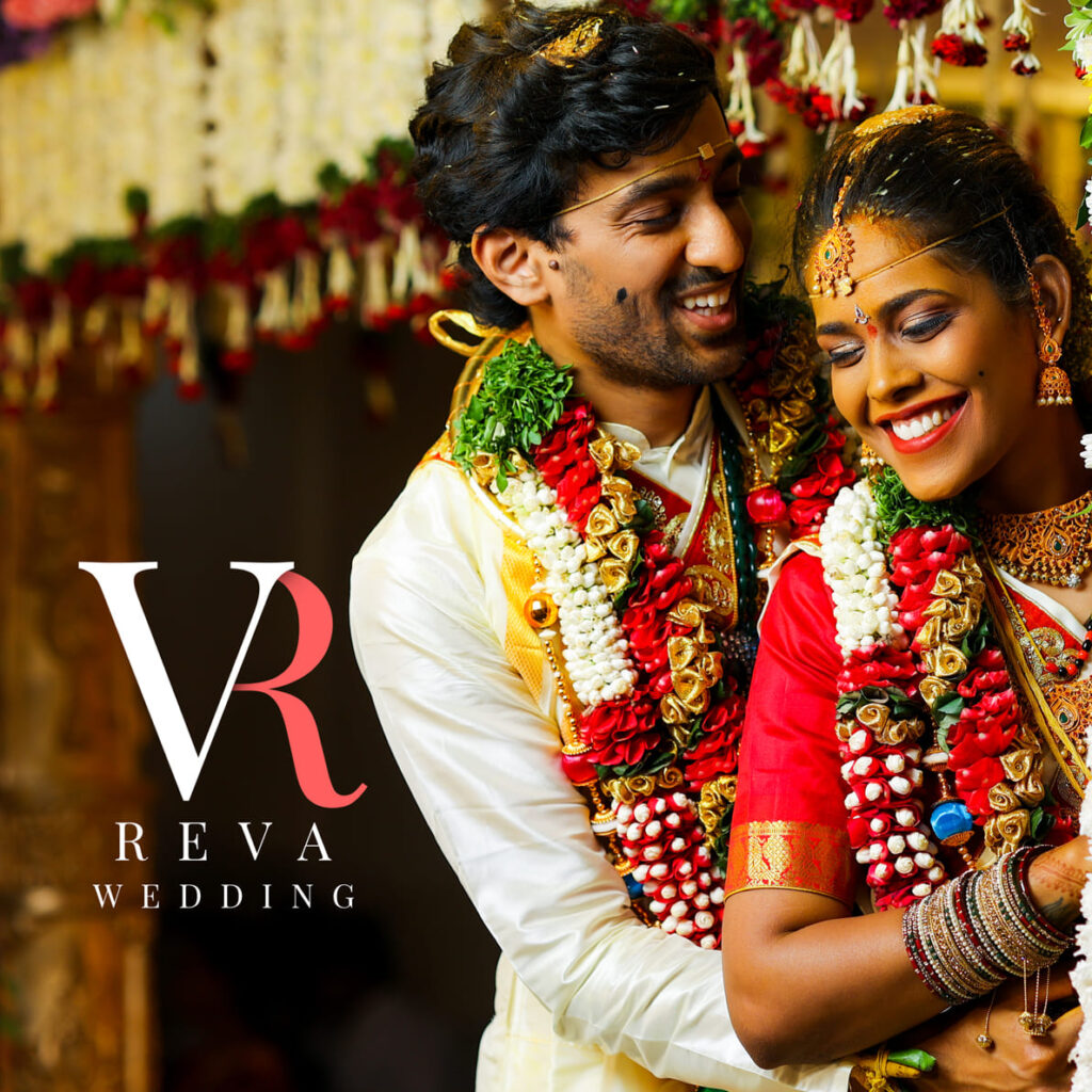 Bride and groom performing wedding rituals at the mandap.