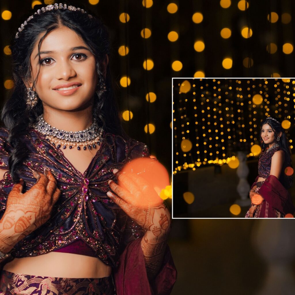 Krishika and Anshika posing gracefully in Half-Sarees.