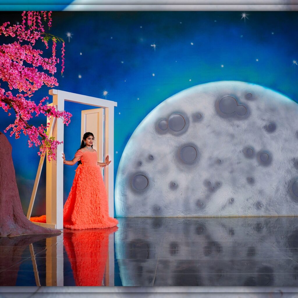 Nidhi and Nihaan performing to their exclusive family song sung by Geetha Madhuri during their pre-shoot.