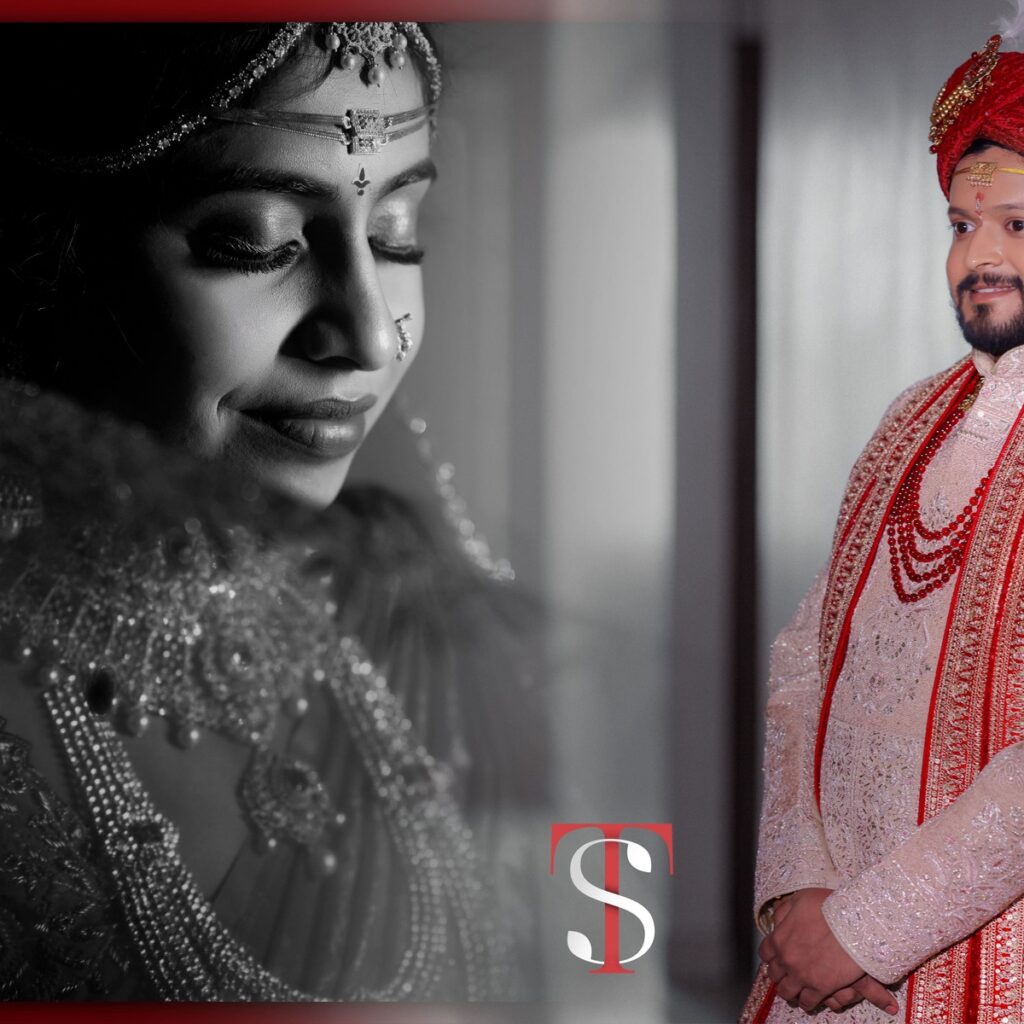 Sahana and Sai Teja performing traditional wedding rituals surrounded by family and joyful celebrations.
