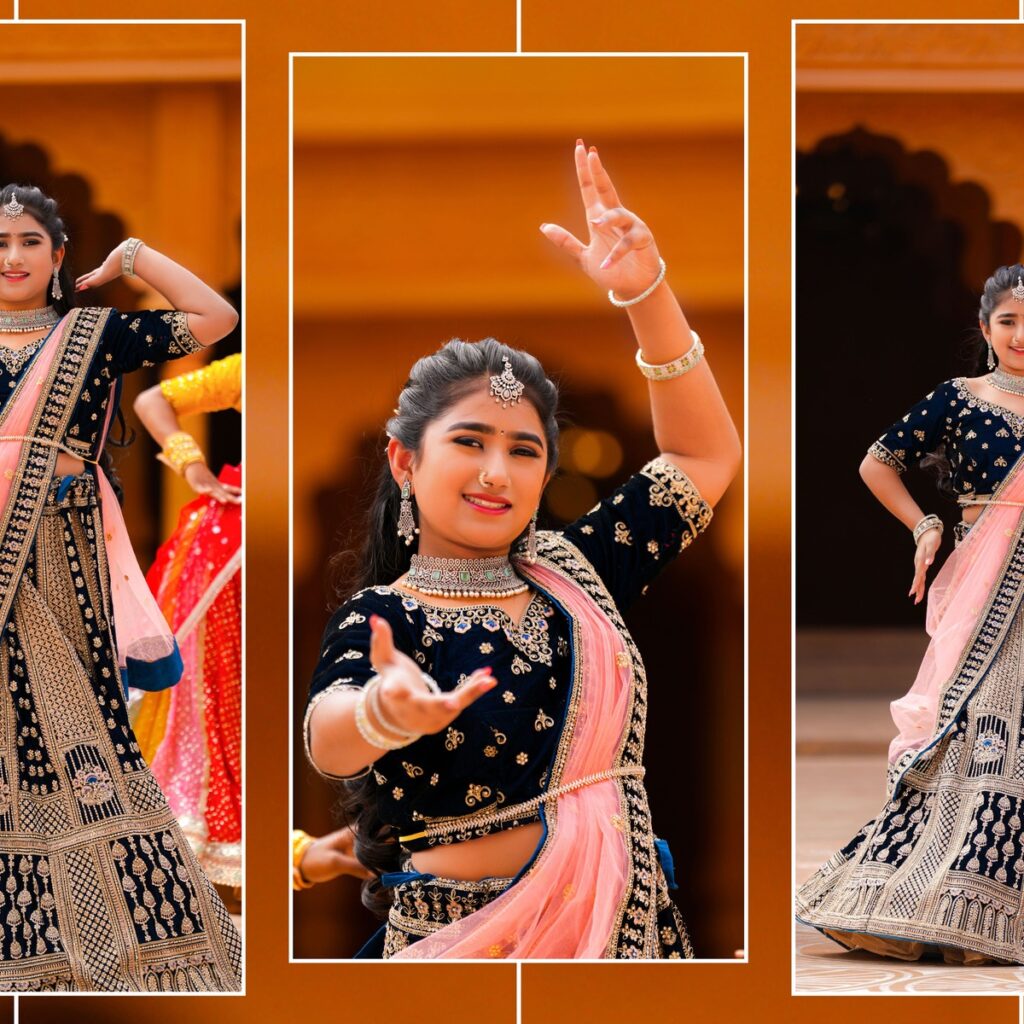 Nidhi and Nihaan performing to their exclusive family song sung by Geetha Madhuri during their pre-shoot.