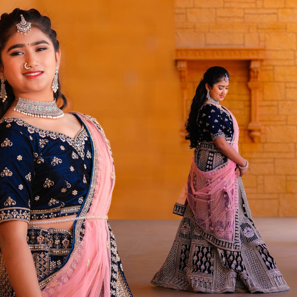 Nidhi and Nihaan performing to their exclusive family song sung by Geetha Madhuri during their pre-shoot.