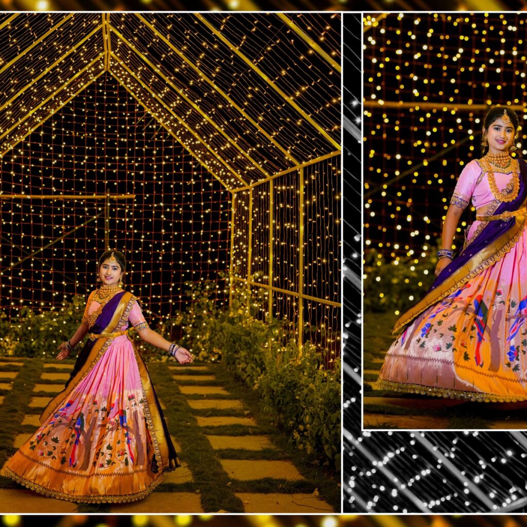 Nidhi and Nihaan performing to their exclusive family song sung by Geetha Madhuri during their pre-shoot.