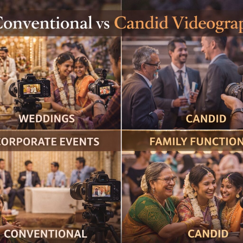 Conventional Videography vs Candid Videography: Understanding the Difference