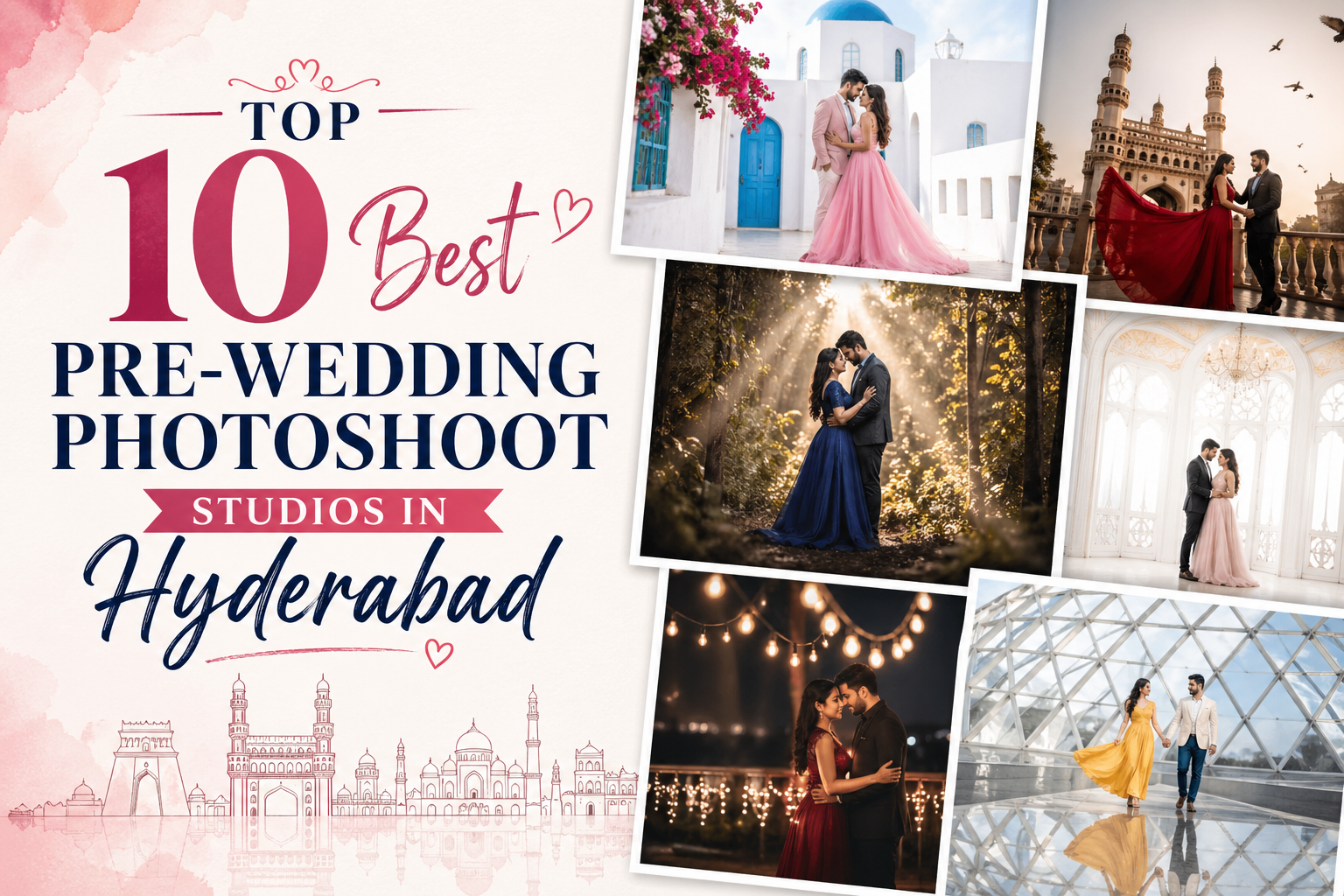 Top 10 Best Pre-Wedding Photoshoot Studios in Hyderabad