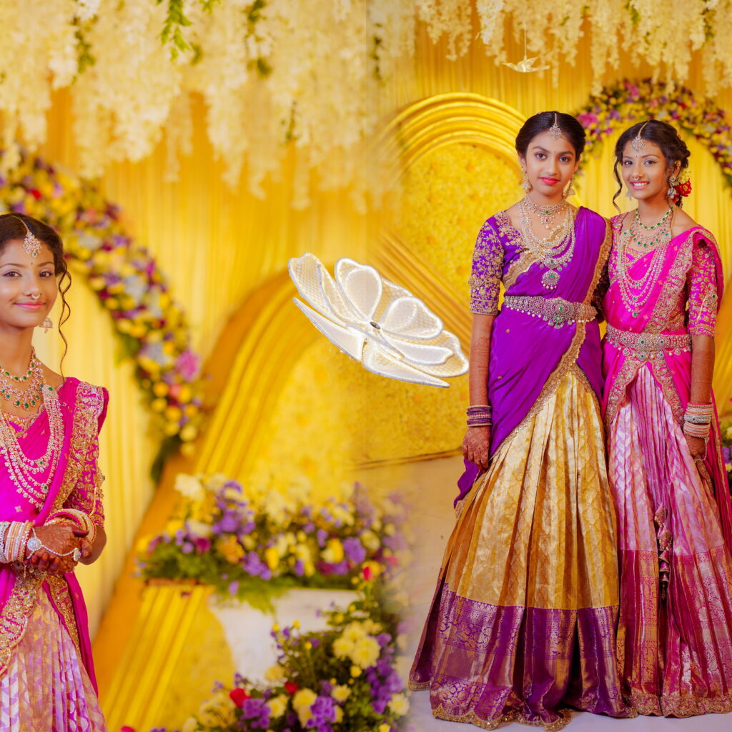 Aashvi & Aashitha’s Half Saree Ceremony – A Beautiful Celebration of Togetherness