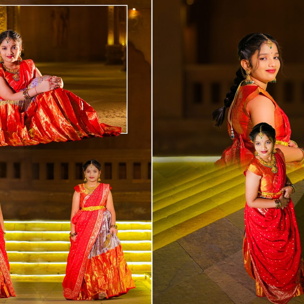 Aadhya & Shreyan Reddy Half Saree & Dhoti Ceremony Photography in L.B. Nagar, Hyderabad