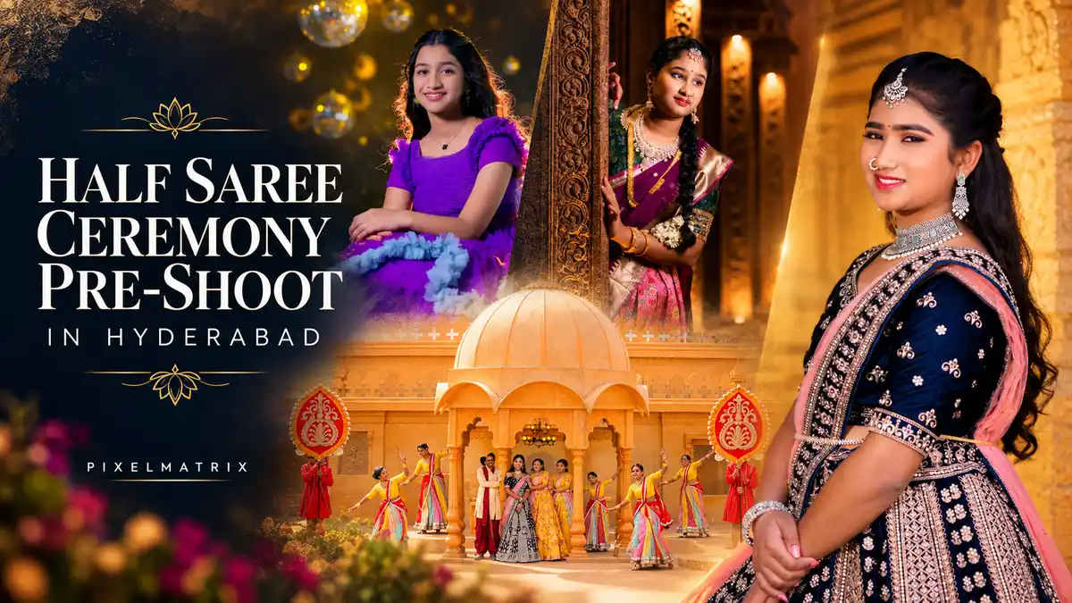 Half Saree Ceremony Pre-Shoot in Hyderabad