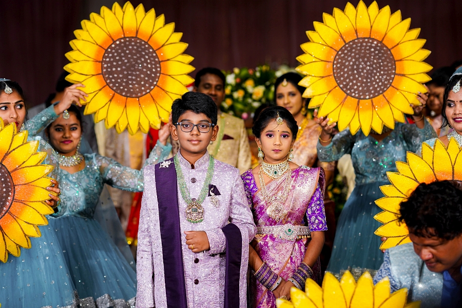 Anish and Anika’s Half Saree and Dhoti Ceremony – A Celebration of Tradition, Dance & Togetherness